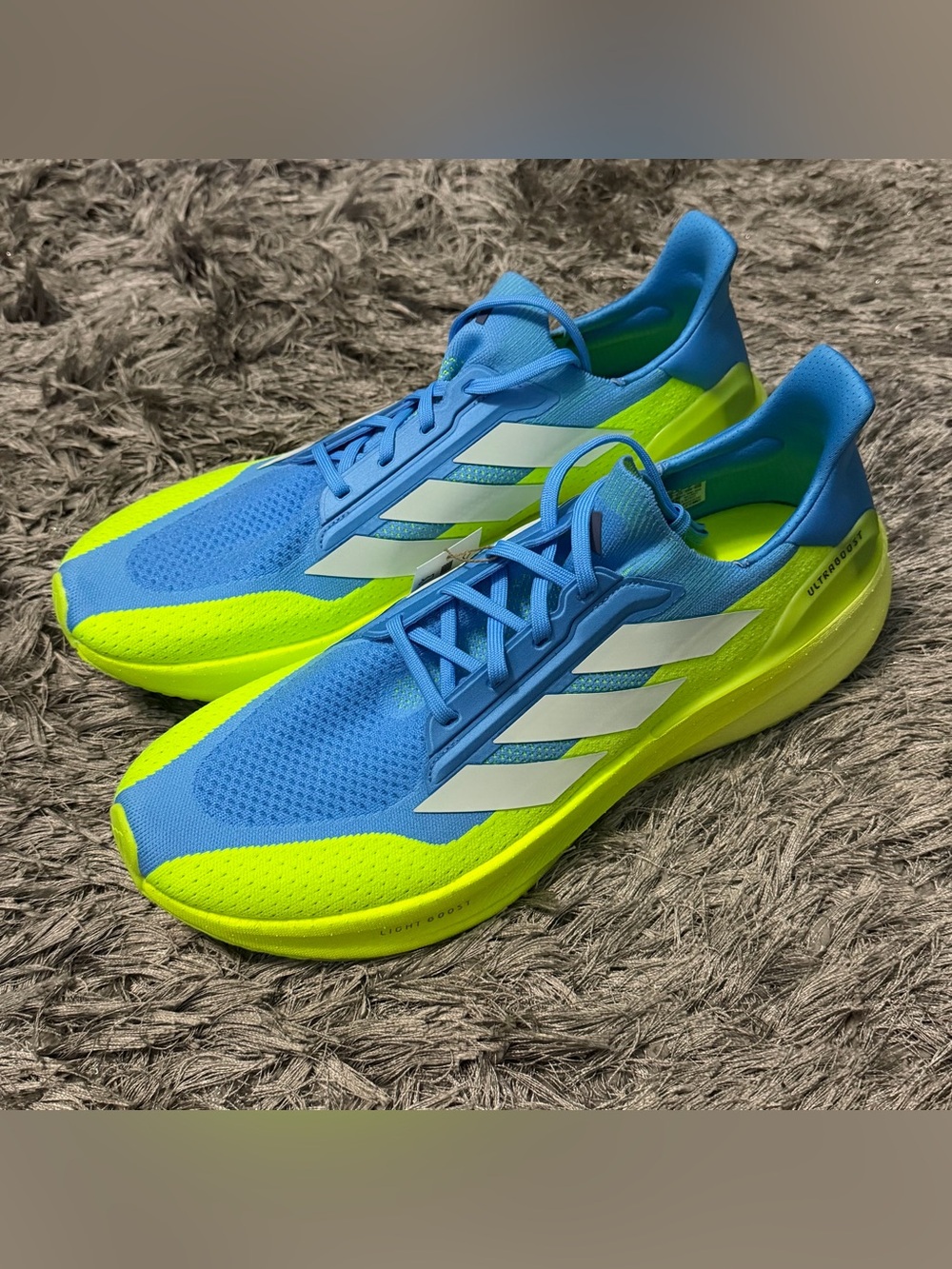 Adidas Ultraboost Ultra Boost 5X Blue Lemon Men's Shoes (JQ2922) Size 16